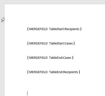 TableStart and TableEnd fields